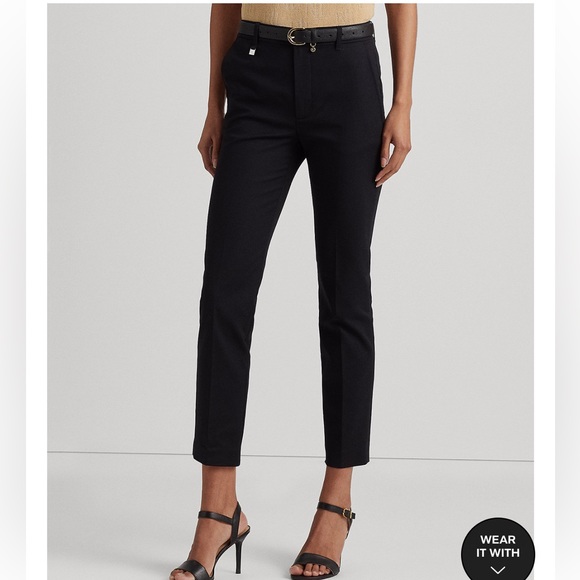 Lauren Ralph Lauren Double-Faced Stretch Cotton Pant, Regular & Petites - Picture 1 of 5